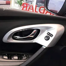 For Drive on Left Hand Side! Auto Car Inner Door Handle Bowl Cover Decoration Trim For Renault Kadjar 2015 2016 2017 Car Styling