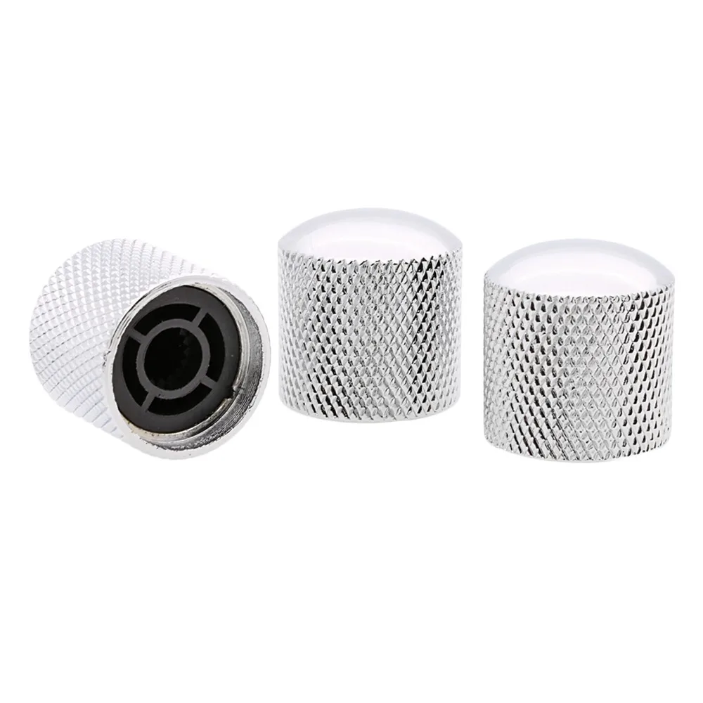 ROCKET 3PCS Silver Metal Guitarl Knob for Electric Guitar Silver Knob