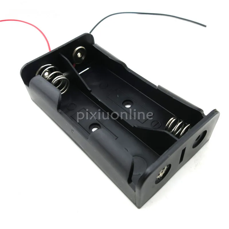 1pc J191 Black Plastic Battery Junction Box Contain Two 18650 for DIY Model and Circuit Making Teaching Experiment F