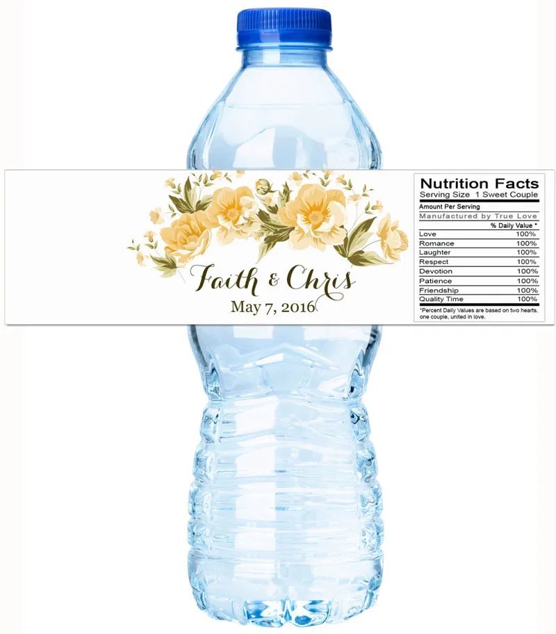 48x Personalized Water Bottle Labels font b Wedding b font Decorations font b Favors b font