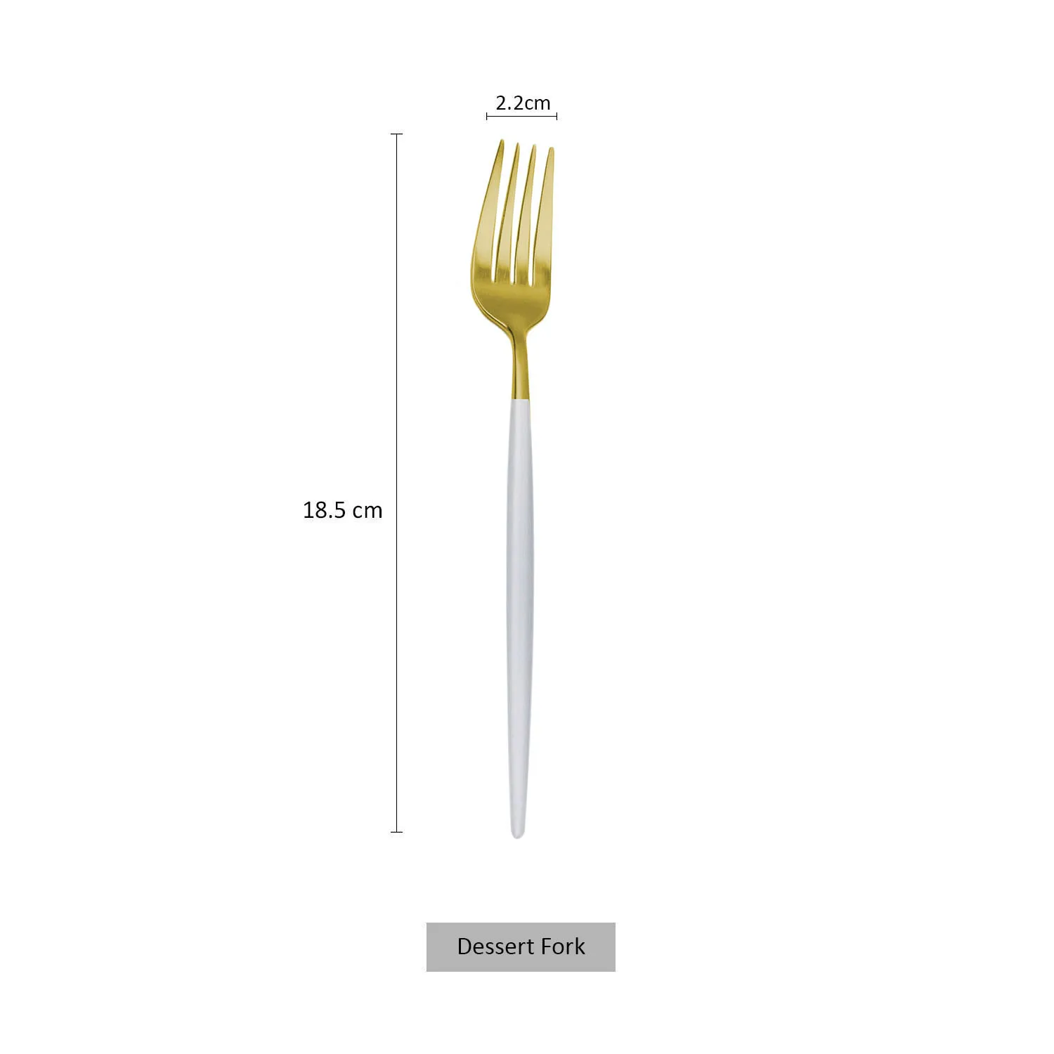Набор посуды 304 из нержавеющей стали, набор столовых приборов белого золота, набор ножей, вилок, набор совков с длинной ручкой, столовые приборы из серебра, Прямая поставка - Цвет: Dessert Fork