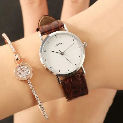 

Korean version of the fashion simple Harajuku style mint green small fresh female student watch large dial quartz watch watch