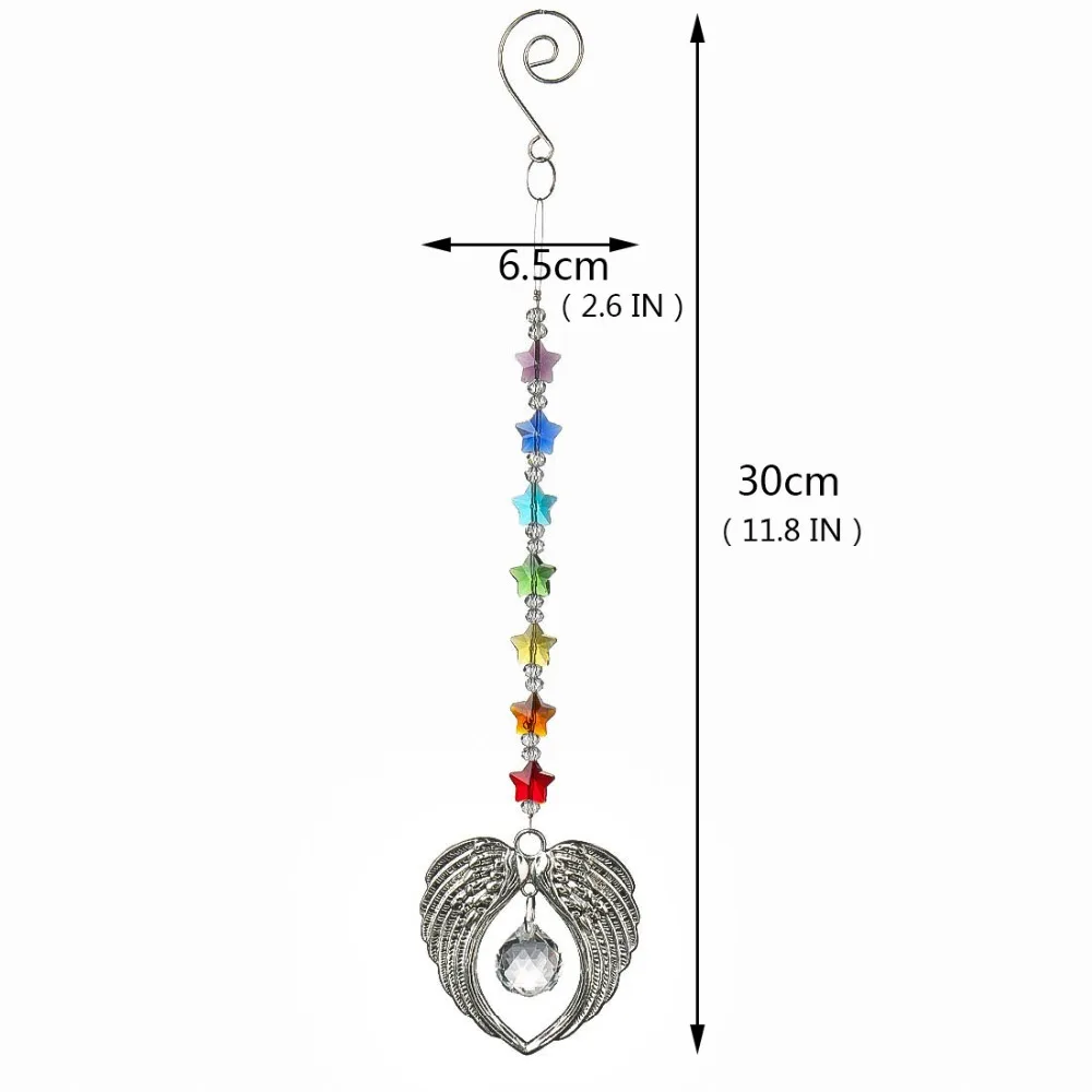 H& D чакра Кристалл ангел-хранитель Suncatcher Радуга Производитель Кулон Коллекция с хрустальным шаром висячие украшения для окна