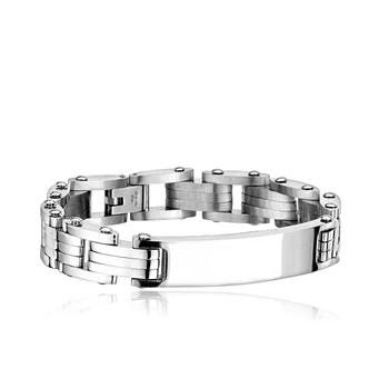 

SKA Jewelry Personality Mens Bracelets Stoving Varnish Concise Box Chain Fashion Titanium Steel Punk Bracelets For Men BR-C010