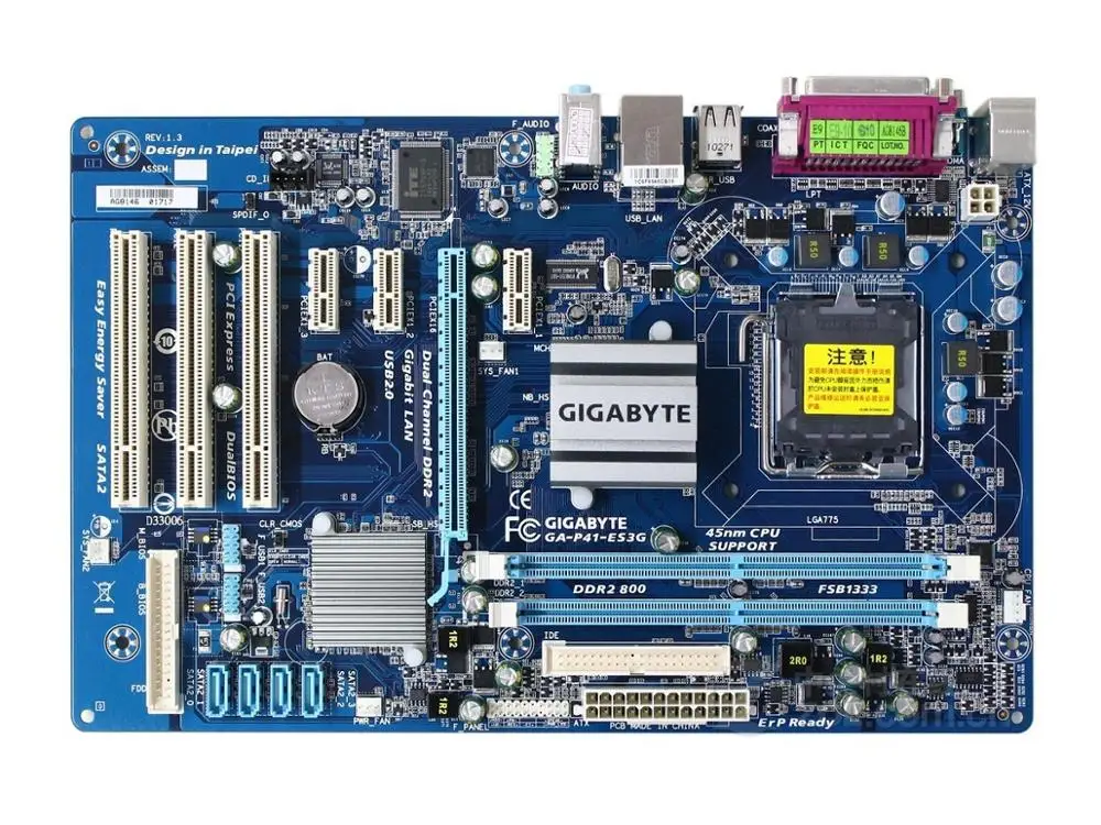 

Gigabyte GA-P41-ES3G Desktop Motherboard P41-ES3G G41 Socket LGA 775 For Core 2 DDR2 8G SATA2 USB2.0 ATX Original Used Mainboard