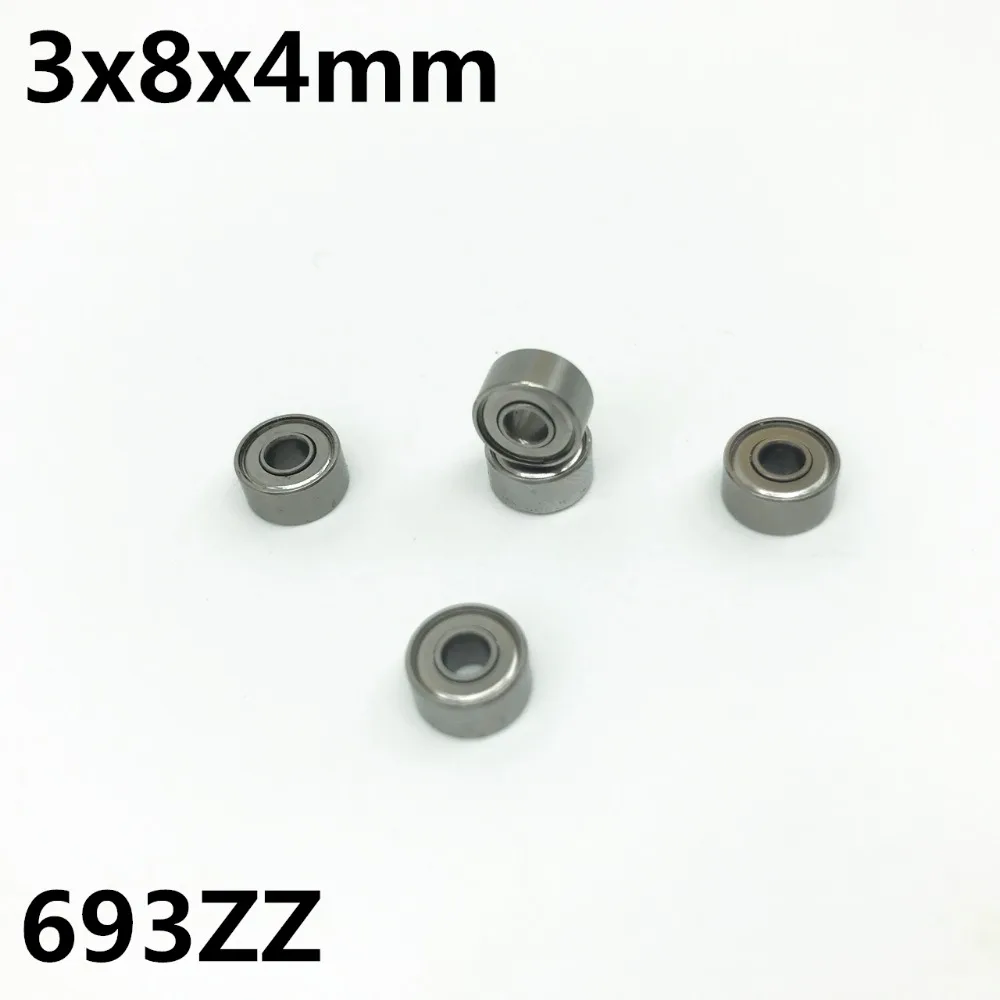 10 pièces 693ZZ L-830ZZ 3x8x4mm rainure profonde roulement à billes roulement Miniature haute qualité 693Z