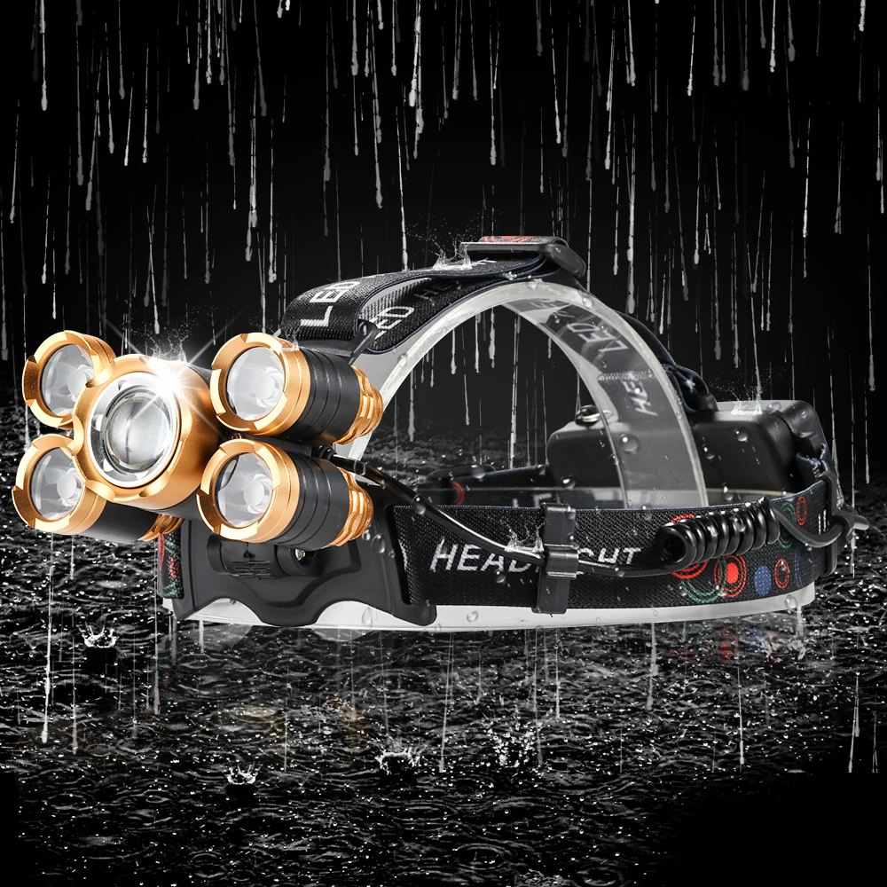 8000LM LED Sensor Headlight headlamp T6 Head Lamp Flashlight Torch head light 18650 battery For Camping,Fish head flashlight cob headlamp