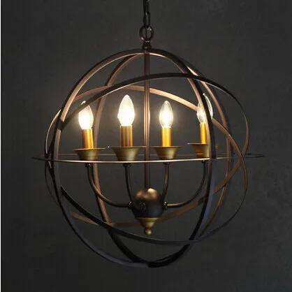 

Metal Creative American Loft Pendant Lamp With 2 Lights For study hall Coffee,Metal Global,E27 Bulb Included