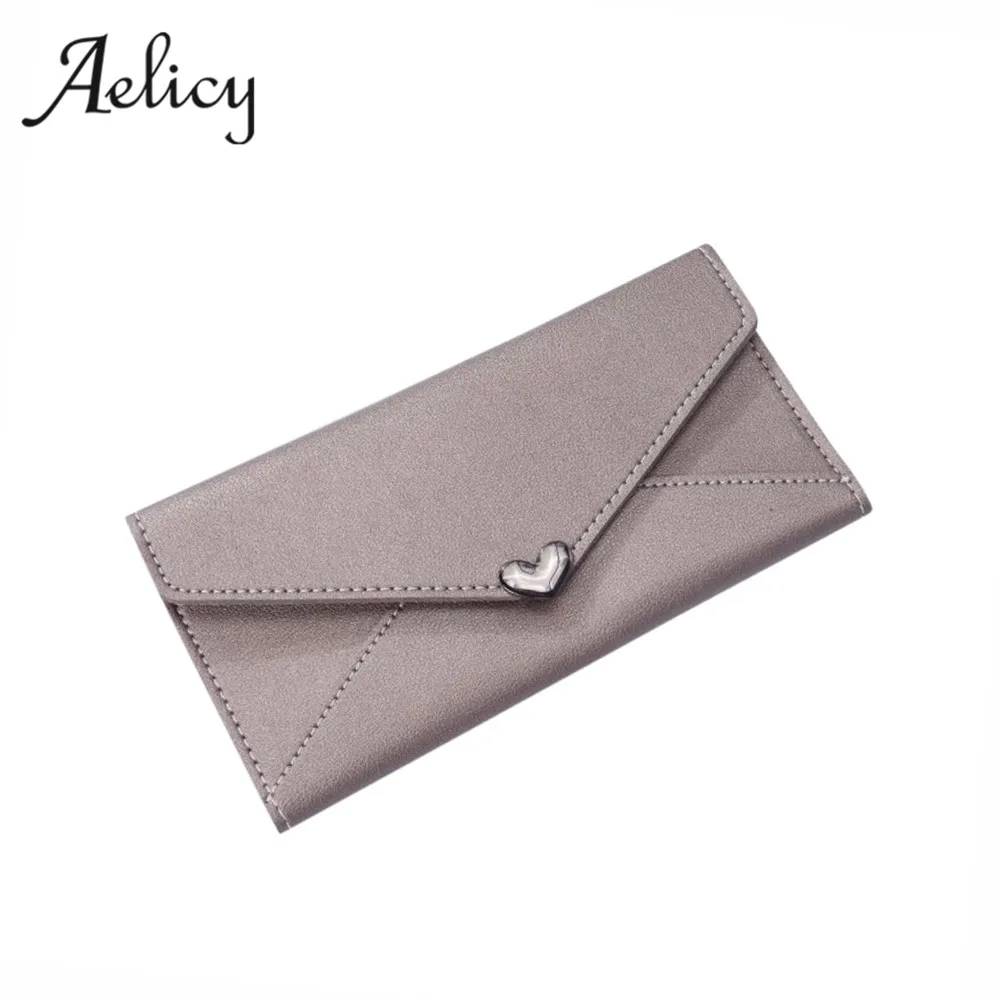 

Aelicy High Quality pu leather wallet female long fashion men women wallet leather clutch bags solid leather female purse