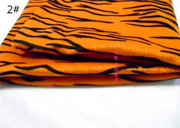 

1 meter printing tiger pattern Animal fabric short hair velboa for DIY sewing Stuffed toys material Warp knitting velvet