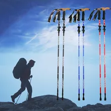 High Quality 2019 Outdoor Aluminium alloy folding rod super light section 5 a crutch sticks outdoor portable stick men and women the elderly disabled aluminium alloy folding step help line device to help implement crutch rod four feet got up auxiliary walke