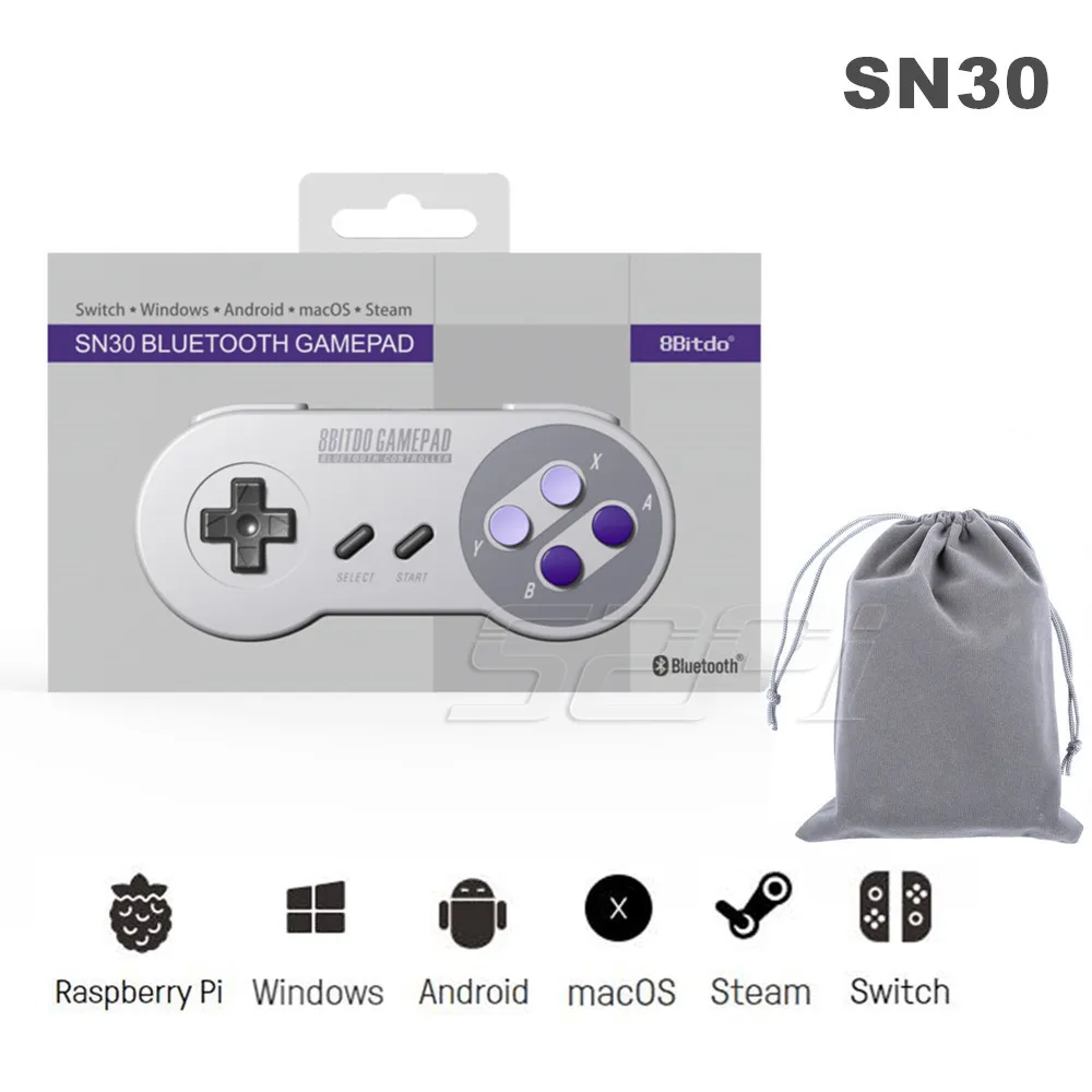 8bitdo SN30 Pro/SN30/F30 Pro Беспроводной игровой bluetooth контроллер для Raspberry Pi оконные рамы