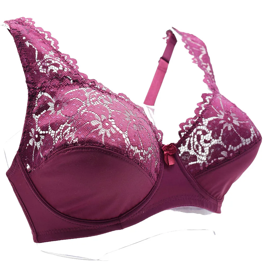 MELIYUU Womens Lingerie Plus Size Lace Bra See through Bralette Sexy  Underwired Underwear Brassiere BH 34-48 B C D DD E F