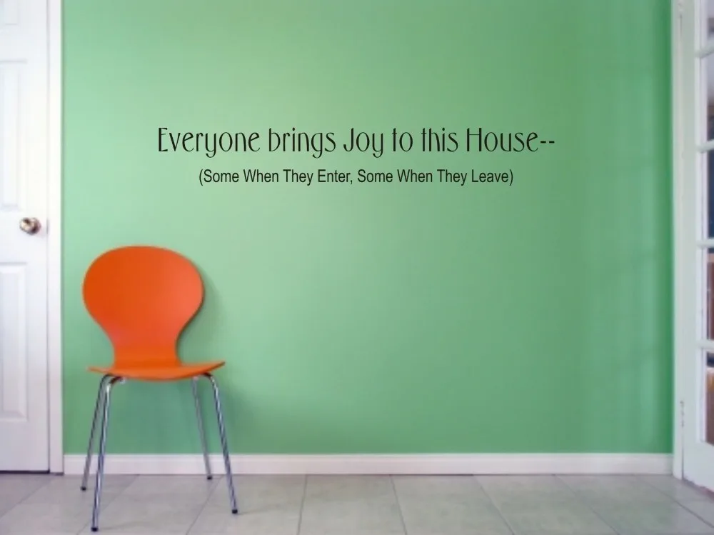 Everyone Brings Joy To This House Wall Art Sticker Quote Living Room Everyone Brings Joy To This House Wall Art Sticker Quote Living Room Bedroom Decals 3 Sizes In Stickers From Home Garden On Aliexpress
