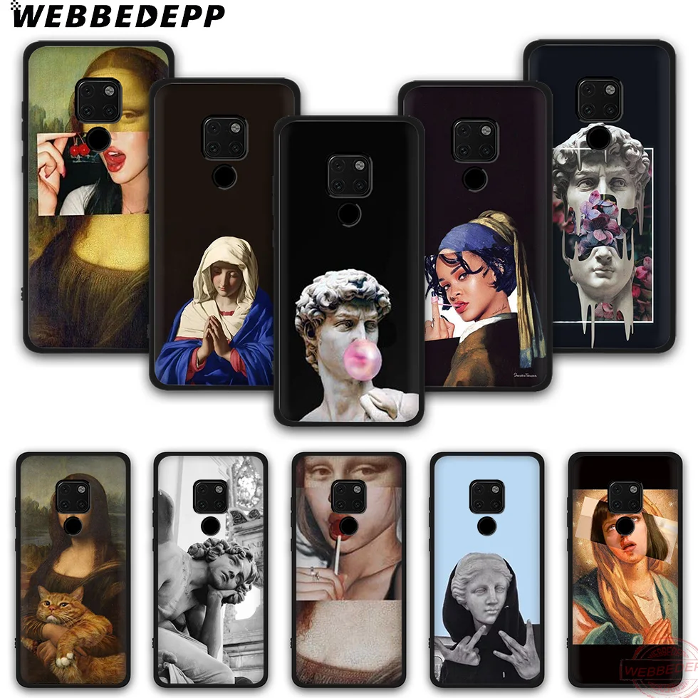 WEBBEDEPP Mona Lisa Art David lines TPU phone case for Mate 10 20 30 Pro Lite Nova 2i 3i 3 4 5i 2 5 |