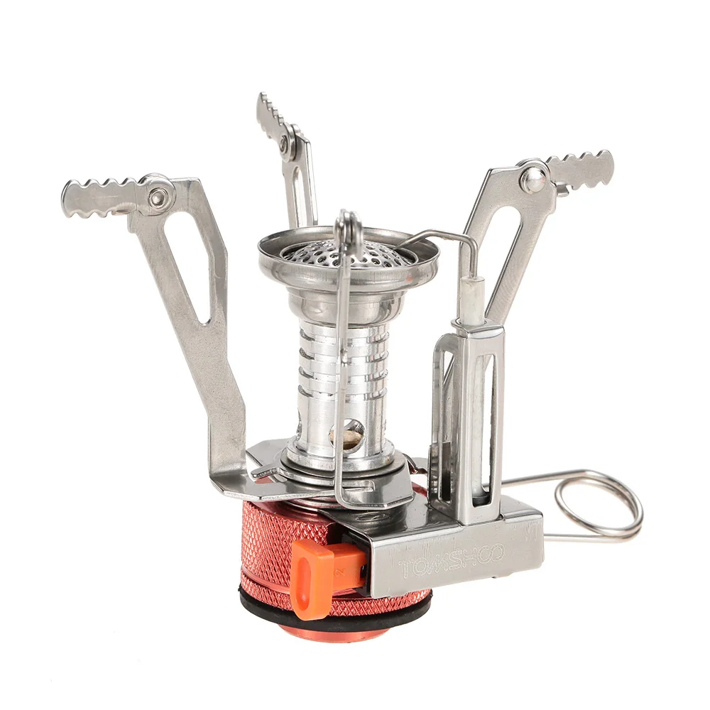 TOMSHOO Camping al aire libre senderismo utensilios con Mini Camping encendido piezoeléctrico estufa plegable cocina Picnic Pot Set 'cook