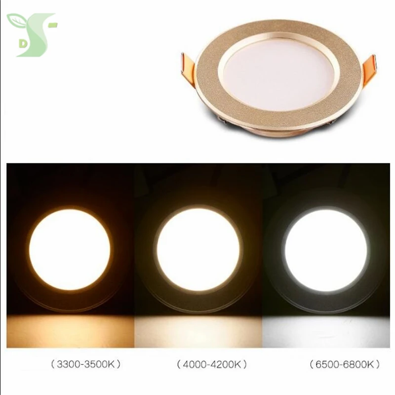 

4pcs/lot 3w/5W led panel lighting ceiling lamp dimmable Downlight with driver SMD 5730 Warm /Cool white,indoor lighting