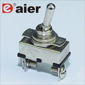 

50PCS ASW-16-101 Automotive Metal Toggle Switch 11MM SPST 2Pin ON-OFF 20A 12VDC Screw Terminal