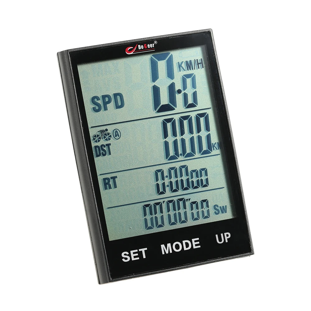 Bike Computer Wireless Bicycle Speedometer Odometer Temperature Backlight Water Resistant for Cycling Riding Multi Function