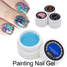 1 шт. 3D блеск 12 разноцветный акриловый кино-нумератор для нанесения УФ-геля лак для ногтей Vernis Перманентная краска нарисованные биогель