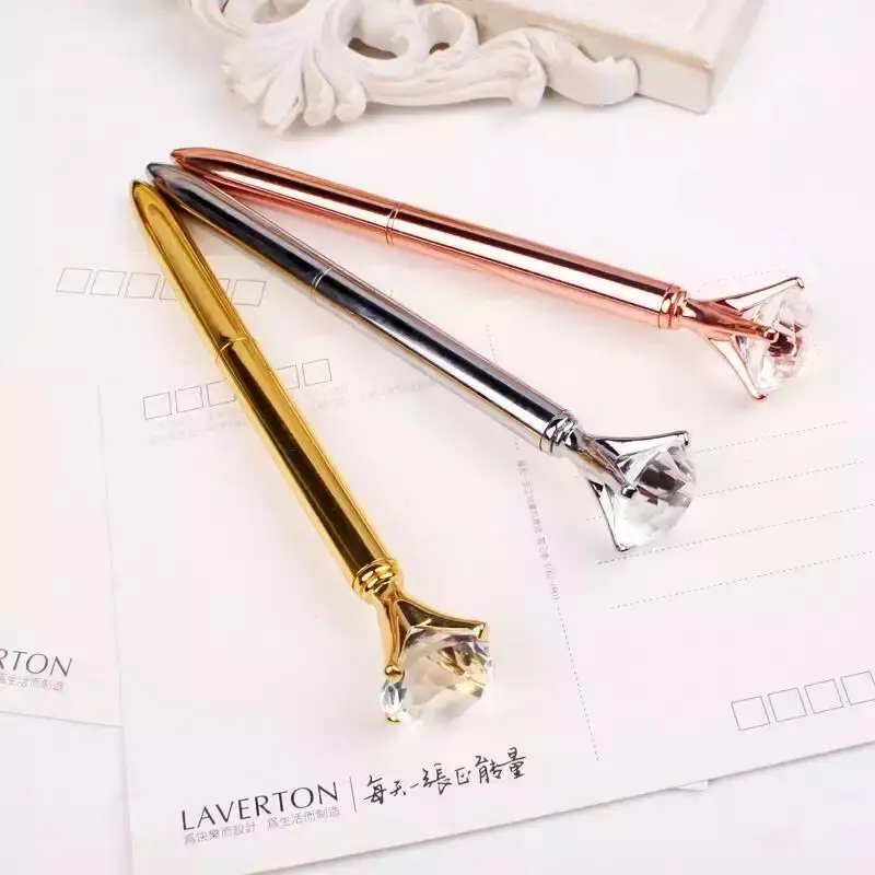 Pedra de Diamante de Metal Melhor para a Empresa de Brindes para Empresas Logotipo Laser Livre Navio Hot Canetas Corporativos Dhl 10 Cheap Canetas de gel