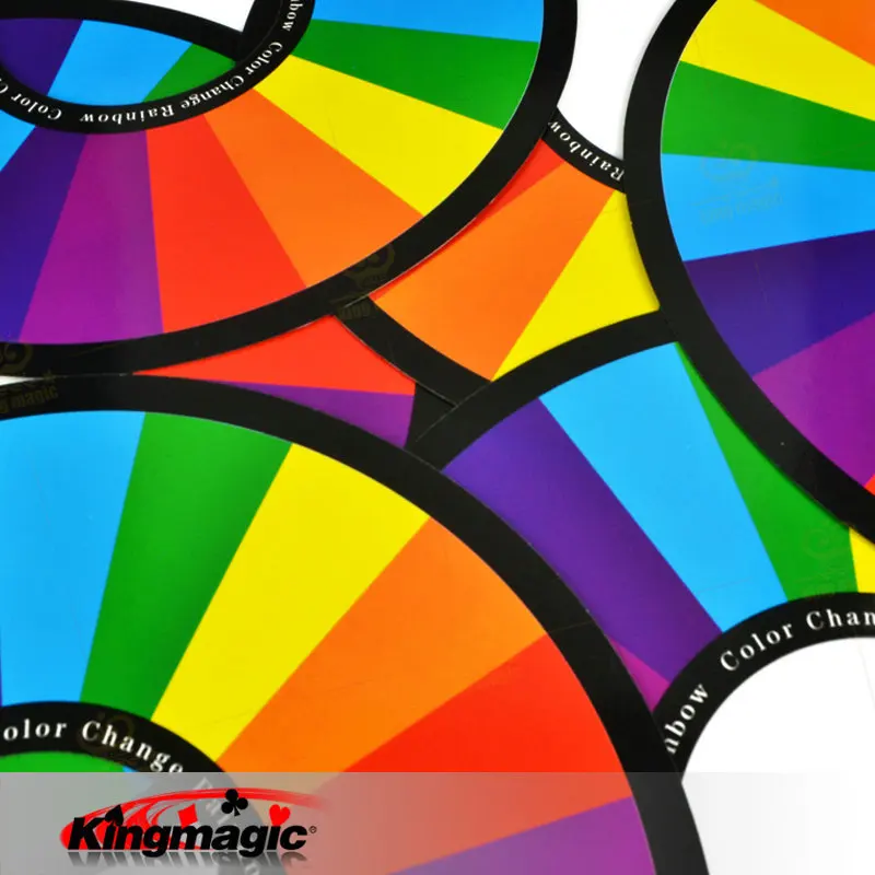 

Rainbow Ring King Magic Stage Magic Props Magia Tricks Chain Change Color Toys