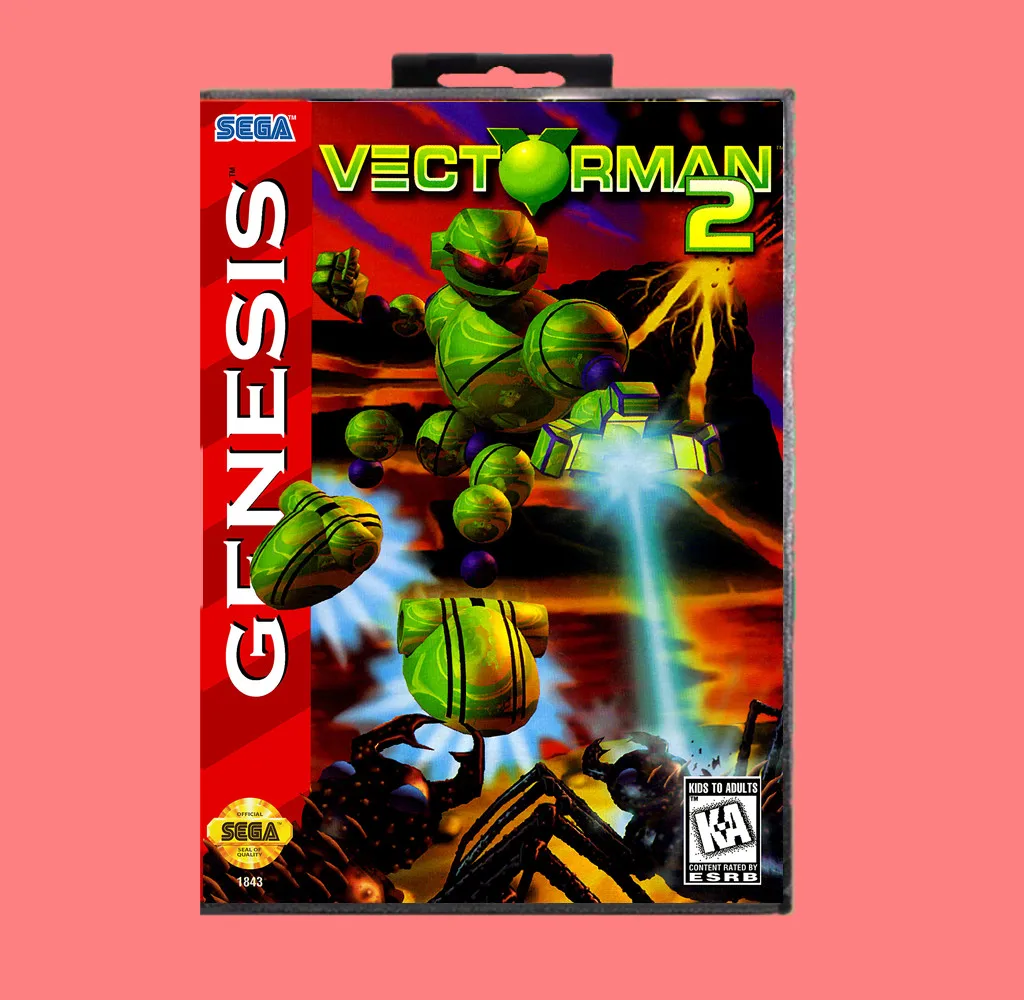 Игровая карта Vectorman2 16 бит MD с розничной коробкой для Sega Genesis &amp Mega Drive | Электроника