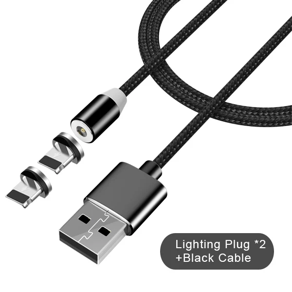 NOHON нейлоновые сильные магнитные кабели для зарядного устройства Micro usb type-C 8 Pin для iPhone X 7 8 Plus Кабель для быстрой зарядки для samsung Xiaomi 4 - Цвет: 2 IOS with cable