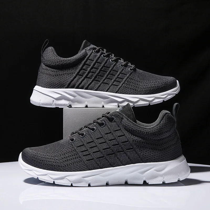 2019 Spring Autumn Fly Weave Men Casual Shoes Sneakers Male Lace Up Men ...