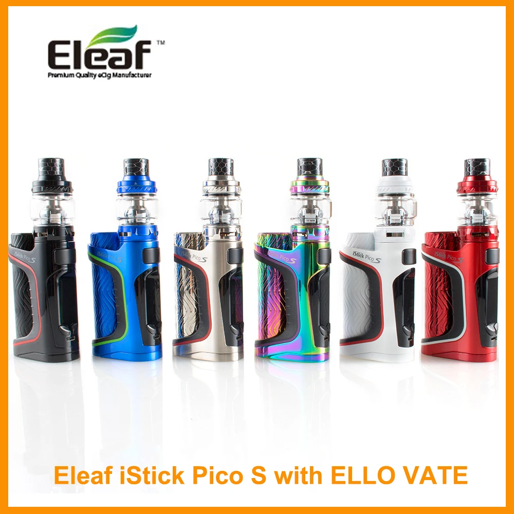

Original Eleaf iStick Pico S kit With 6.5ml ELLO VATE Atomizer In HW-M 0.15ohm/HW-N 0.2ohm Coil Electronic Cigarette