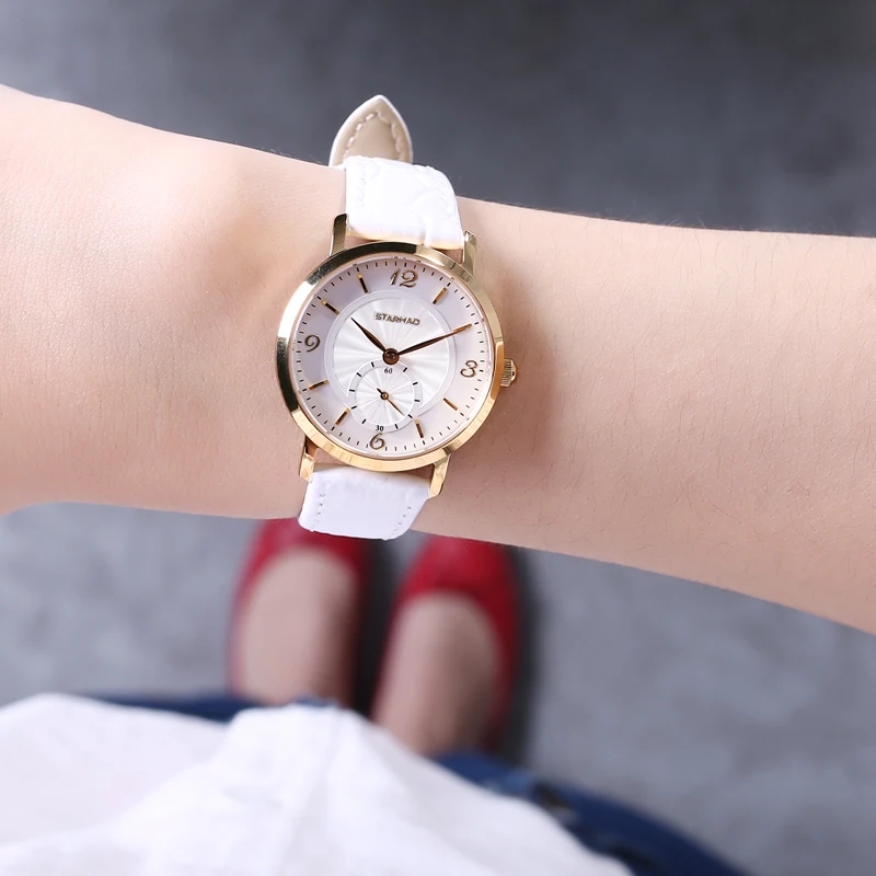 

New Small Round Dial Leather Band Quartz Women Watch Famous Luxury Brand 2017 Simple Casual Dress Ladies Wrist Watches For Women