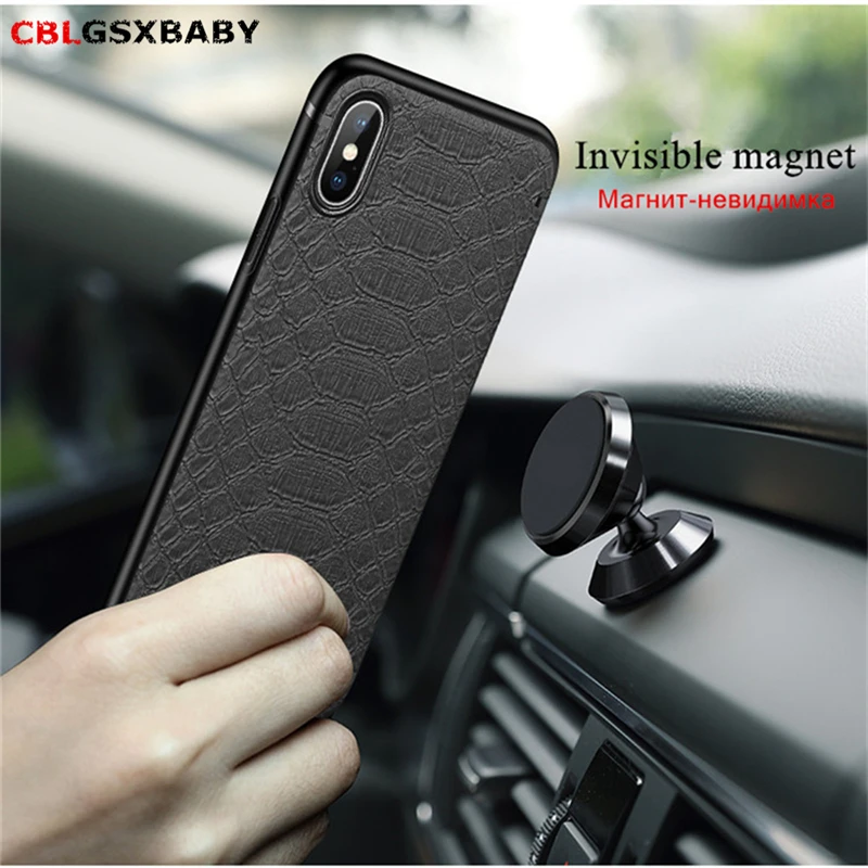 

Crocodile pattern Silicone Case For iphone 11 Pro Max X XS XR Scrub magnet Soft Cover On the for iPhone 8 7 6 6S Plus Case Coque