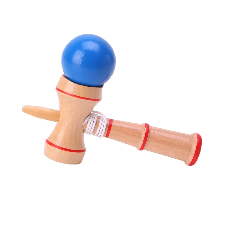 1 шт., детский шар Kendama, японская традиционная деревянная игра, баланс, обучающие игрушки для детей и взрослых - Цвет: Синий