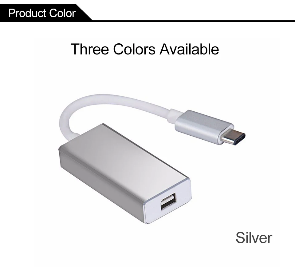 Type C to Mini DisplayPort DP Adapter USB C 3.1 Support 4K Male to Female HDTV Converter for Macbook Projector Type-C Cable (10)