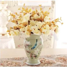 Красивая ваза, Настольный Декор для дома и офиса, вазы с цветами и птицами