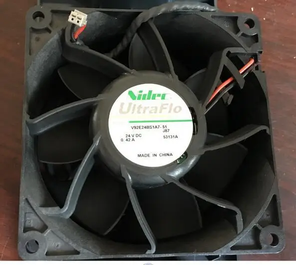 

Nidec V92E24BS1A7-51 9cm DC 24V 0.42A 9238 Genuine Original 2 Wire Converter Cooling Fan
