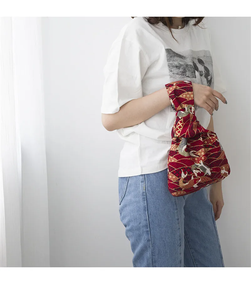 SWDF модная простая сумка на запястье с узелком маленькая сумка для ключей для мобильного телефона квадратная сумка ручной работы в сеточку с волнистым цветком женские сумки и сумочки
