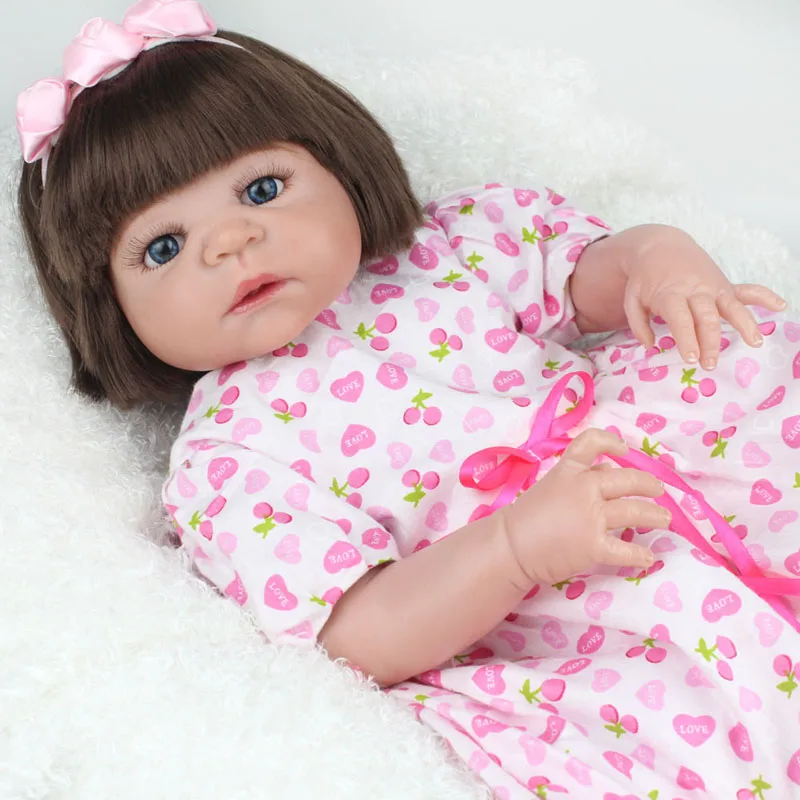 55cm Full Body Silicone Reborn Baby Dolls for Girls Soft Vinyl Bebe Reborn Doll Fashion Girls Toys Kids Christmas Birthday Gift 55cm Full Body Silicone Reborn Baby Dolls for Girls Soft Vinyl Bebe Reborn Doll Fashion Girls Toys Kids Christmas Birthday Gift