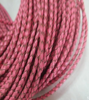 

free shipping!!! A-5128 50meters/lot 3mm dia Necklace leather Cord String DIY jewelry accessories