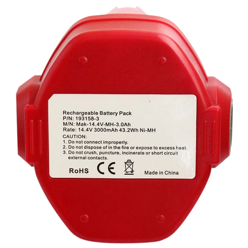 

Set Sale 14.4V 3.0Ah NiMH Battery for Makita 6281D 6333D 6336D 6337D 6339D Red