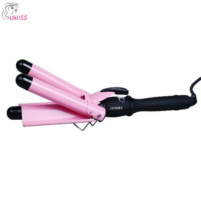

Professional 3 Barrels Fast Heat Curling Iron thermoregulator Electric Hair Curler triple waver spiral s plastic hair roller