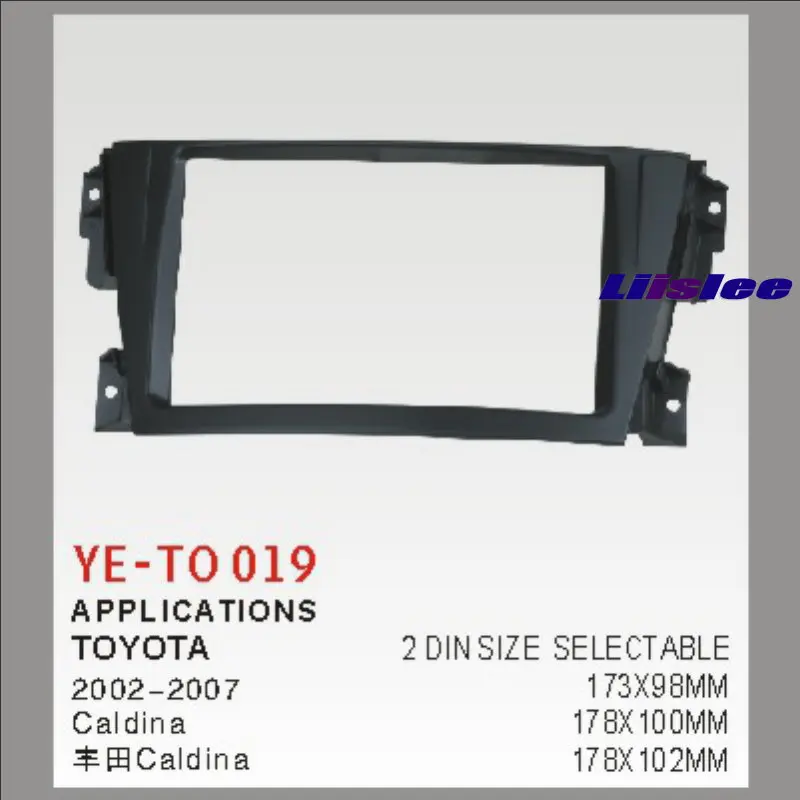 

Liislee 2 DIN ABS Plastic Frame Radio Fascia For Toyota Caldina 2002~2007 Auto Stereo Interface Dash CD Trim Installation Kits