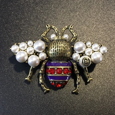 

spider peal rhinestones bead brooch patches applique vintage crystal fabric pin on patch fashion clothing bags decoration patch