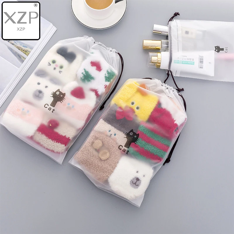XZP 2019 New Cute Cat Transparent Cosmetic Cases Bag Travel Makeup Bag Women Drawstring Make Up Organizer Storage Pouch Wash Kit XZP 2019 New Cute Cat Transparent Cosmetic Cases Bag Travel Makeup Bag Women Drawstring Make Up Organizer Storage Pouch Wash Kit