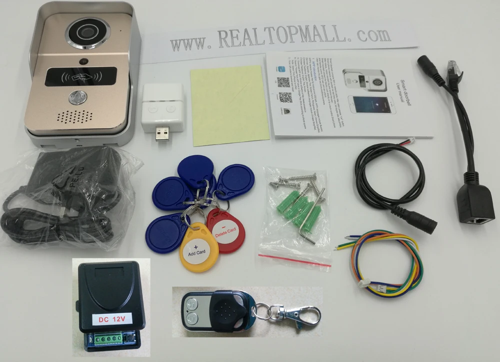 Wifi видео телефон двери дверной звонок беспроводной домофон Поддержка IOS Android RFID брелок Доступ видео домофон+ звонок