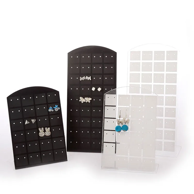 

Fashion Plastic 1 Set 10 Pieces 48/72 Holes Earring Holder Jewelry Display Ear Stud Rack Earrings Organizer Holder Jewelry Stand