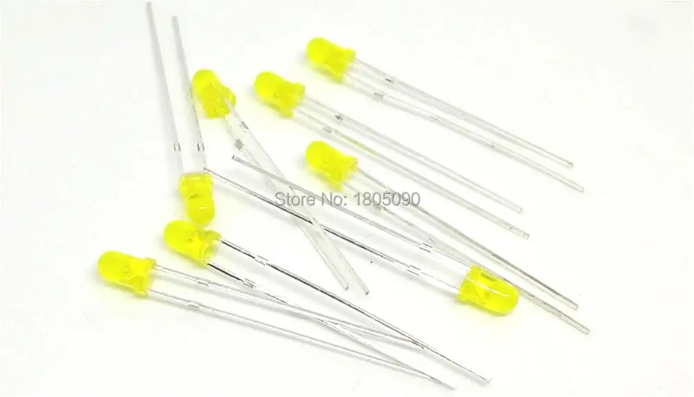 

3mm led yellow 100pcs F3 LED 3MM YELLOW DIP2 Long legs 3mm led yellow 2.7-2.8V New and original free shipping