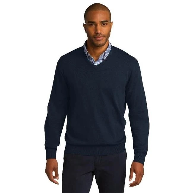 Port Authority SW285 Mens V-Neck Sweater Navy - 4XL