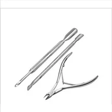 3 шт./компл. инструменты для ухода за ногтями 1 шт. машинка для стрижки ногтей 2 шт. гвоздь толкает вилка мертвой кожи триммер пилинг нож для удаления кутикулы высокое качество