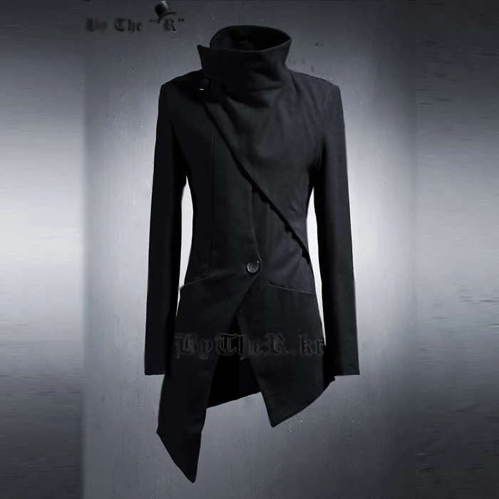 2018  Big yards men's clothing Original design men's clothing  velvet trench outerwear male personality slim overcoat outerwear